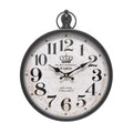 Menterry Retro Round Wall Clock. White Vintage Antique Style. Battery Operated Silent Wall Clocks for Farmhouse,Bathroom,Kitchen,Bedroom,Office, (11.8" H x 9.3" W)
