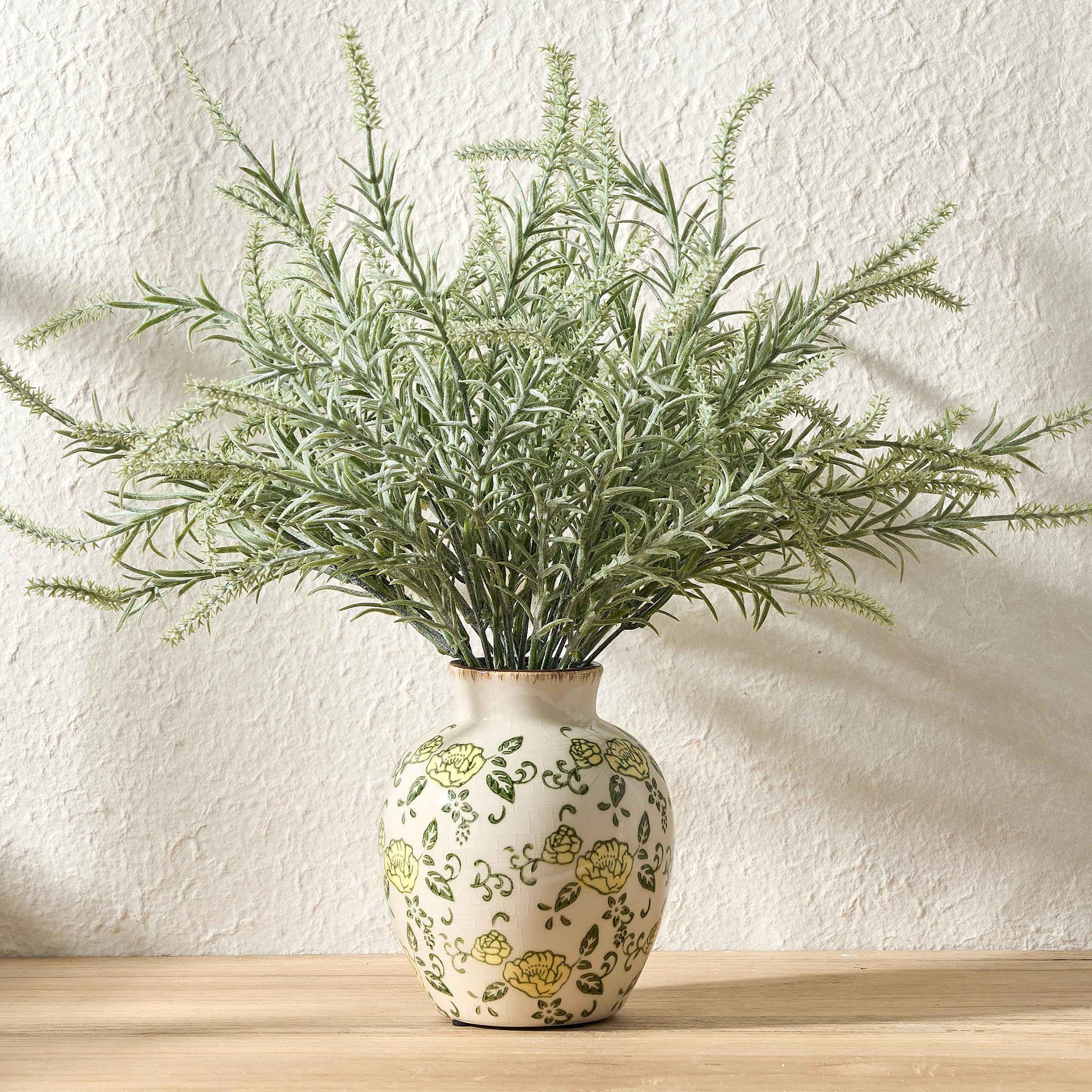 SIDUCAL Blue and White Vintage Vase | 6 Inch Ceramic Chinoiserie Floral | Retro Ice Cracked Blue and White Porcelain Vase for Table, Living Room, Bathroom Decoration, Wedding, Shelf Decor, Mantel